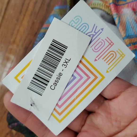 LuLaRoe Cassie Multicolor Geometric Pencil Skirt - Picture 4 of 5